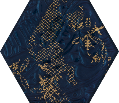 Płytki Intense Tone Blue Inserto Szklane Heksagon C