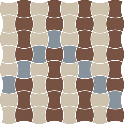 Płytki Modernizm Bianco Mozaika Prasowana K.3,6X4,4 Mix B