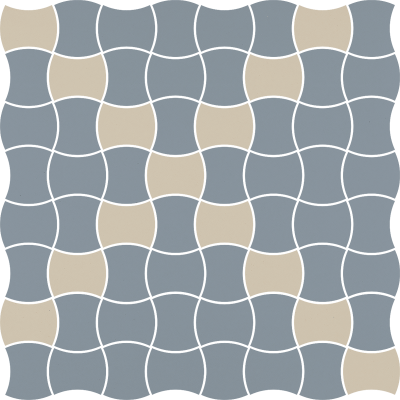 Płytki Modernizm Blue Mozaika Prasowana K.3,6X4,4 Mix