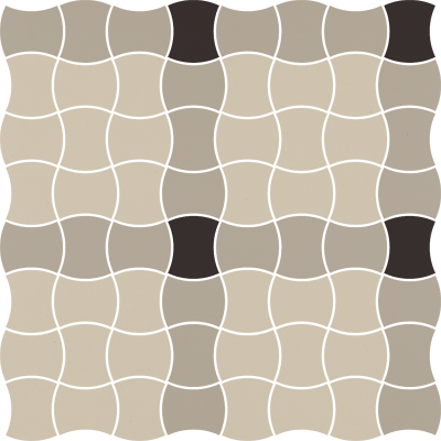 Płytki Modernizm Grys Mozaika Prasowana K.3,6X4,4 Mix A