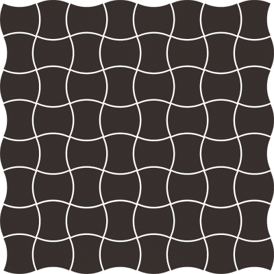 Płytki Modernizm Nero Mozaika Prasowana K.3,6X4,4