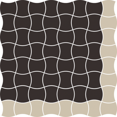 Płytki Modernizm Nero Mozaika Prasowana K.3,6X4,4 Mix A