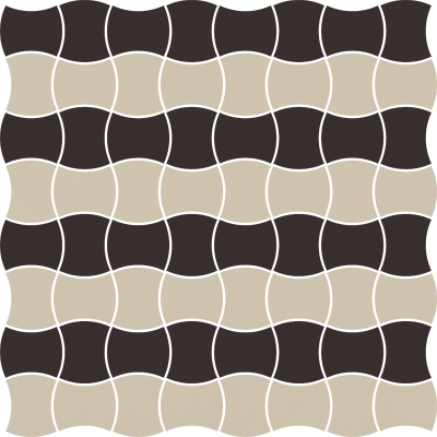 Płytki Modernizm Nero Mozaika Prasowana K.3,6X4,4 Mix B