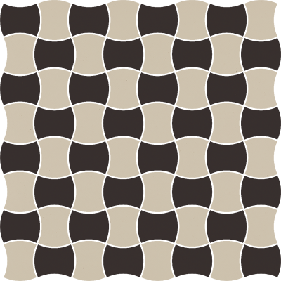 Płytki Modernizm Nero Mozaika Prasowana K.3,6X4,4 Mix C