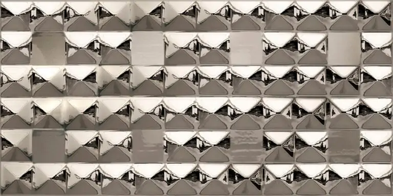 Metalico Diamante Plata Brillo 60×30