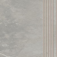 Płytki Ritual Grey Stopnica Prosta Nacinana Mat
