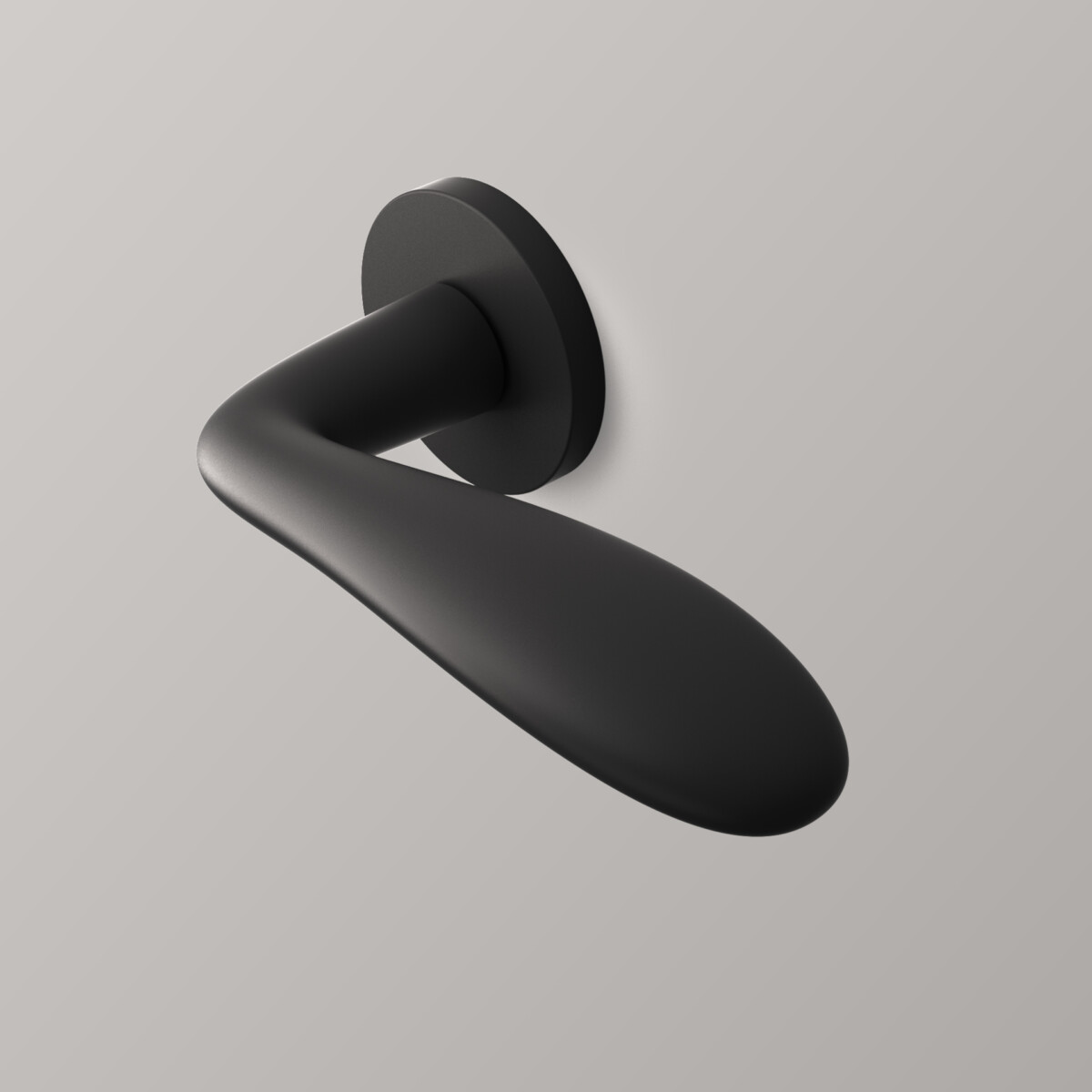 Klamka APRILE AMBROSIA ROZETA R SLIM 7MM BK - czarny matowy