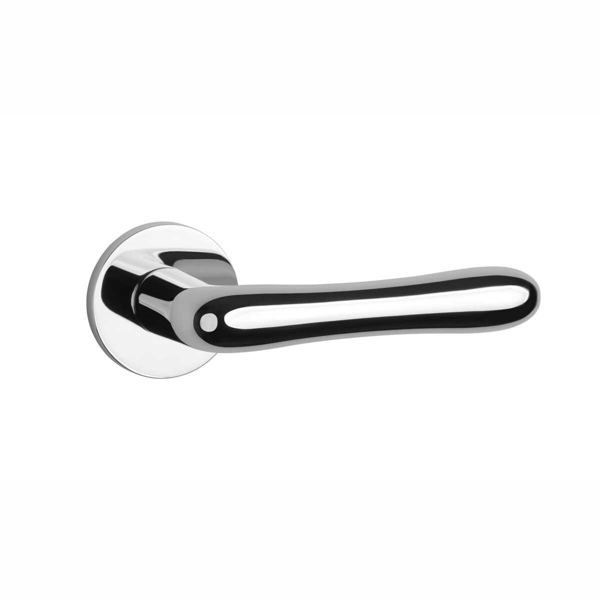Klamka APRILE CYNIA ROZETA R SLIM 7MM CP - chrom polerowany