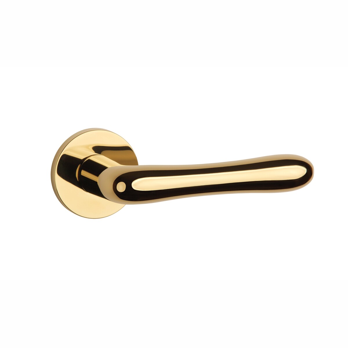 Klamka APRILE CYNIA ROZETA R SLIM 7MM GOLD PVD - złoty polerowany PVD
