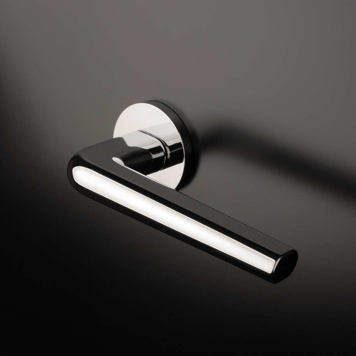 Klamka APRILE FUNKIA ROZETA R SLIM 7MM CP - chrom polerowany