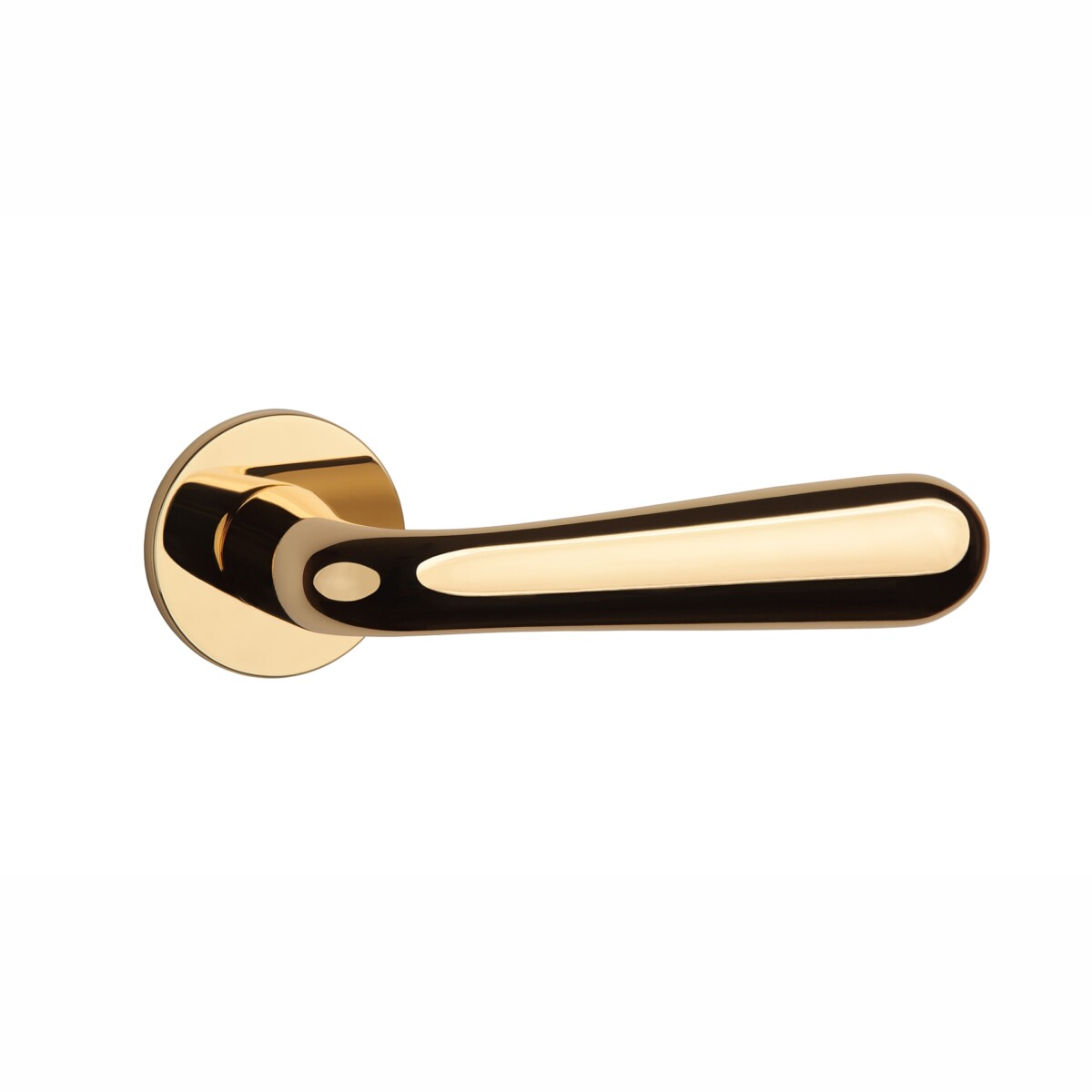 Klamka APRILE GARDENIA ROZETA R SUPER SLIM 5MM LG - złoty polerowany