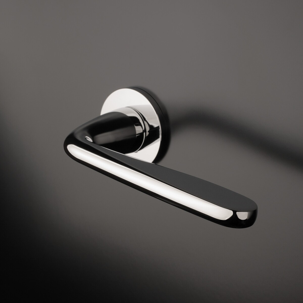 Klamka APRILE HIACYNTA ROZETA R SUPER SLIM 5MM LC - chrom polerowany