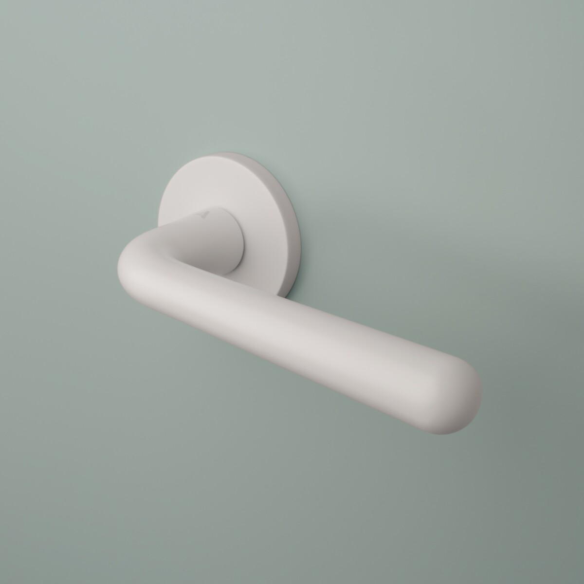 Klamka APRILE IRGA ROZETA R SLIM 7MM WHITE - biały matowy