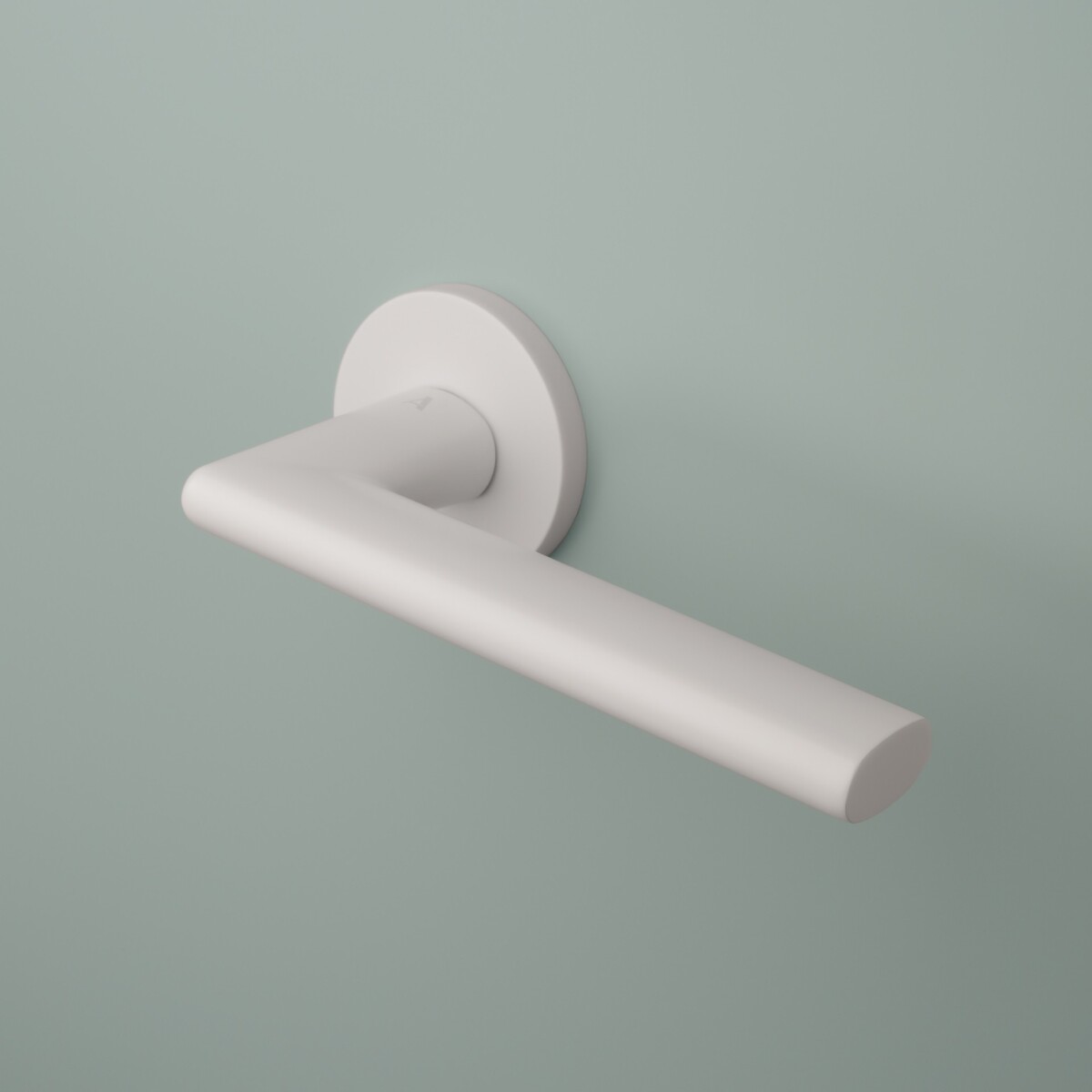 Klamka APRILE KALMIA ROZETA R SLIM 7MM WHITE - biały matowy
