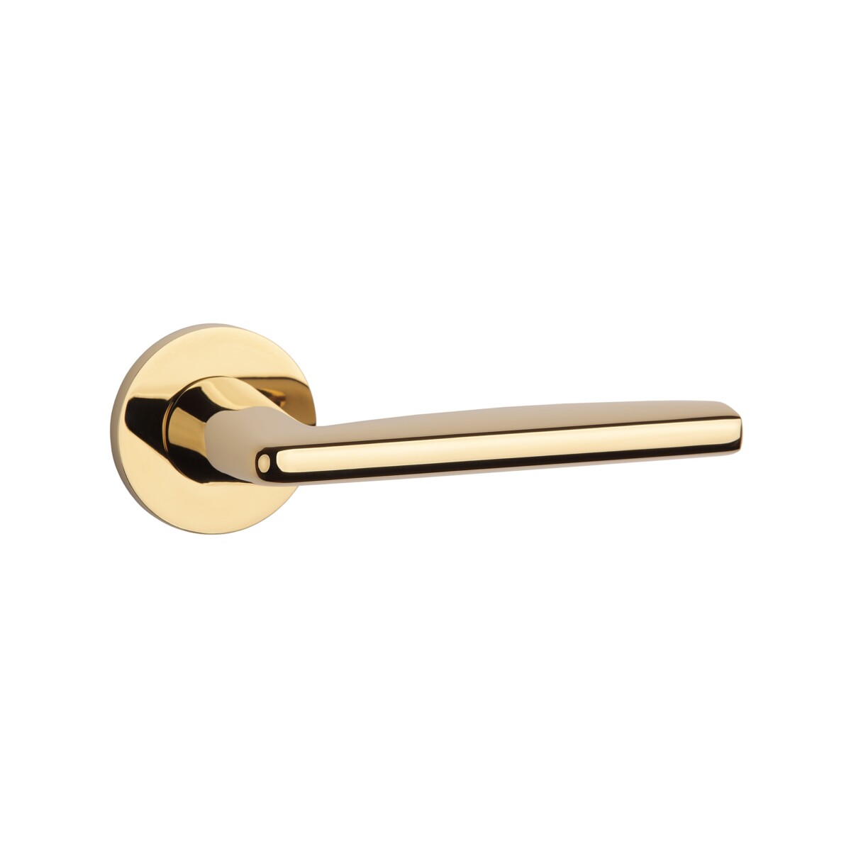 Klamka APRILE LUNA ROZETA R SLIM 7MM GOLD PVD - złoty polerowany PVD