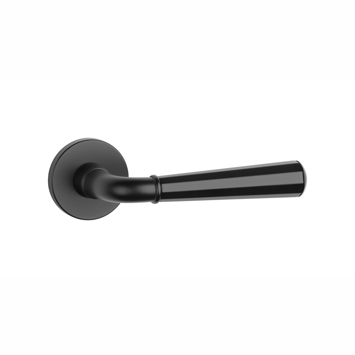Klamka APRILE MARIGOLD ROZETA R SLIM 7MM BK - czarny matowy