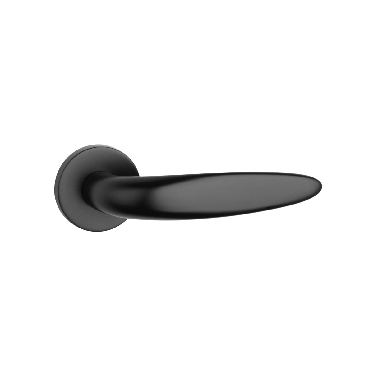 Klamka STILE ODA ROZETA R SLIM 7MM BK - czarny matowy