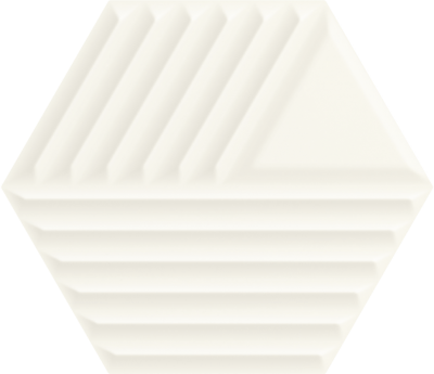 Płytki Woodskin Bianco Heksagon Struktura C Ściana