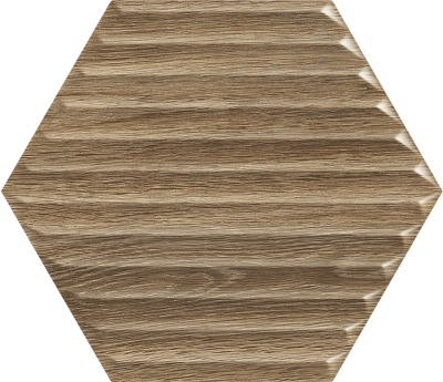 Płytki Woodskin Wood Heksagon Struktura B Ściana