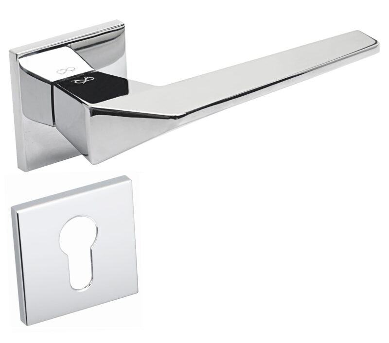KLAMKA ICE FIT KCE 700 ROZETA KWADRAT CHROM - obrazek 2