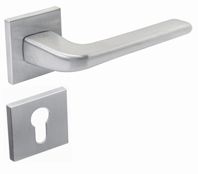 KLAMKA SOLO FIT KSO M700 ROZETA KWADRAT CHROM-MAT - obrazek 4