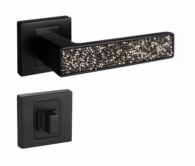 KLAMKA CONCEPT KCK B00/BLACK GLAMOUR ROZETA KW. CHR./GLAMOUR - obrazek 2