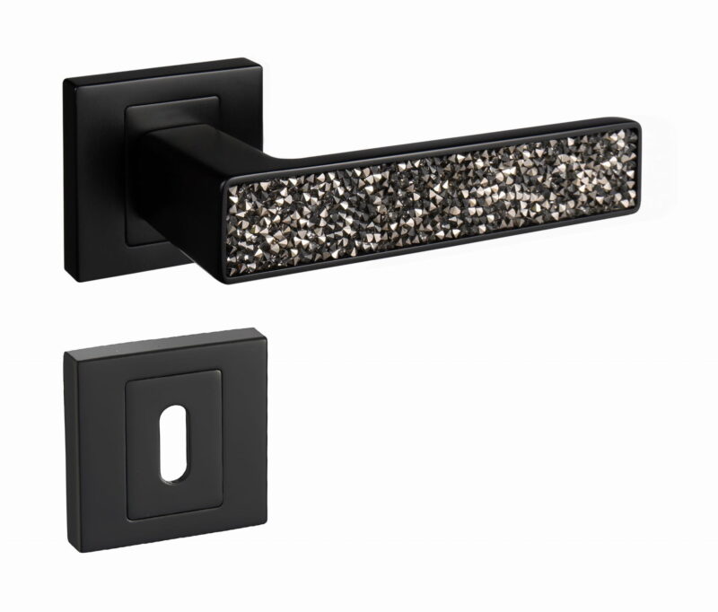 KLAMKA CONCEPT KCK B00/BLACK GLAMOUR ROZETA KW. CHR./GLAMOUR - obrazek 3