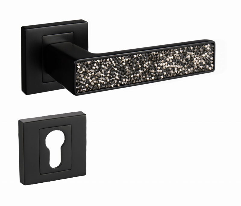 KLAMKA CONCEPT KCK B00/BLACK GLAMOUR ROZETA KW. CHR./GLAMOUR - obrazek 4