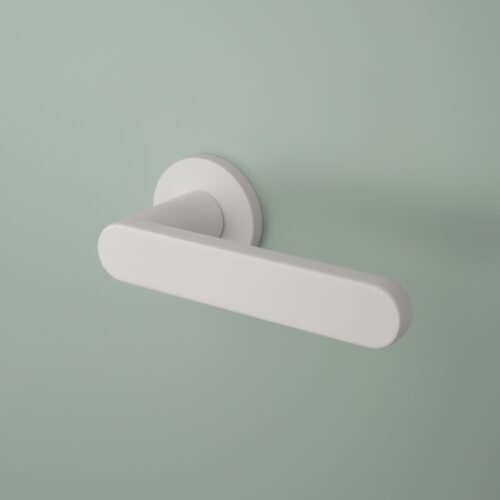 Klamka APRILE ALORA ROZETA R SLIM 7MM WH - biały matowy
