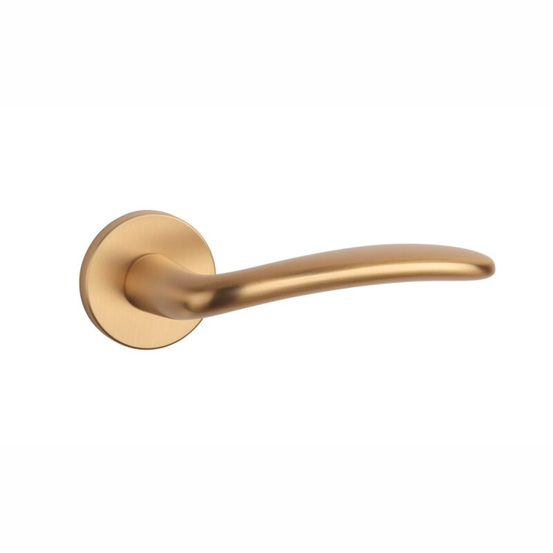 Klamka APRILE AMBROSIA ROZETA R SLIM 7MM KG - złoty matowy - obrazek 3