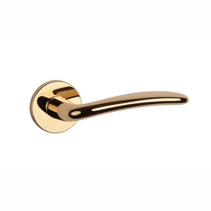 Klamka APRILE AMBROSIA ROZETA R SLIM 7MM LG - złoty polerowany - obrazek 3