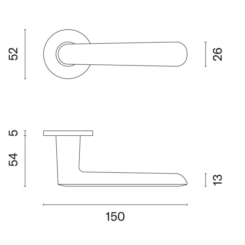 Klamka APRILE ARIA ROZETA R SUPER SLIM 5MM LC - chrom polerowany - obrazek 2