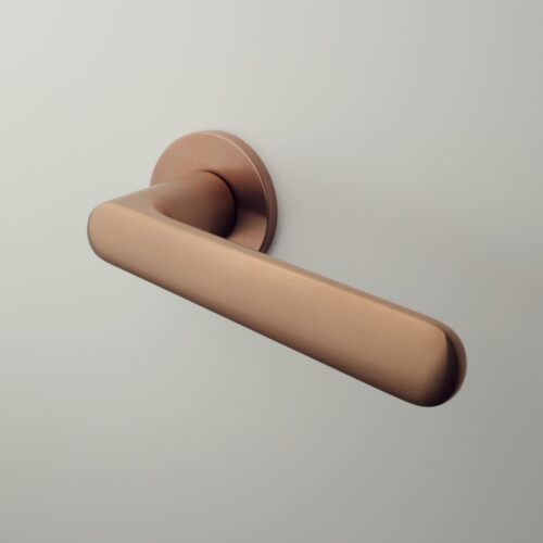 Klamka APRILE ARIA ROZETA R SUPER SLIM 5MM PN PVD - miedziany PVD