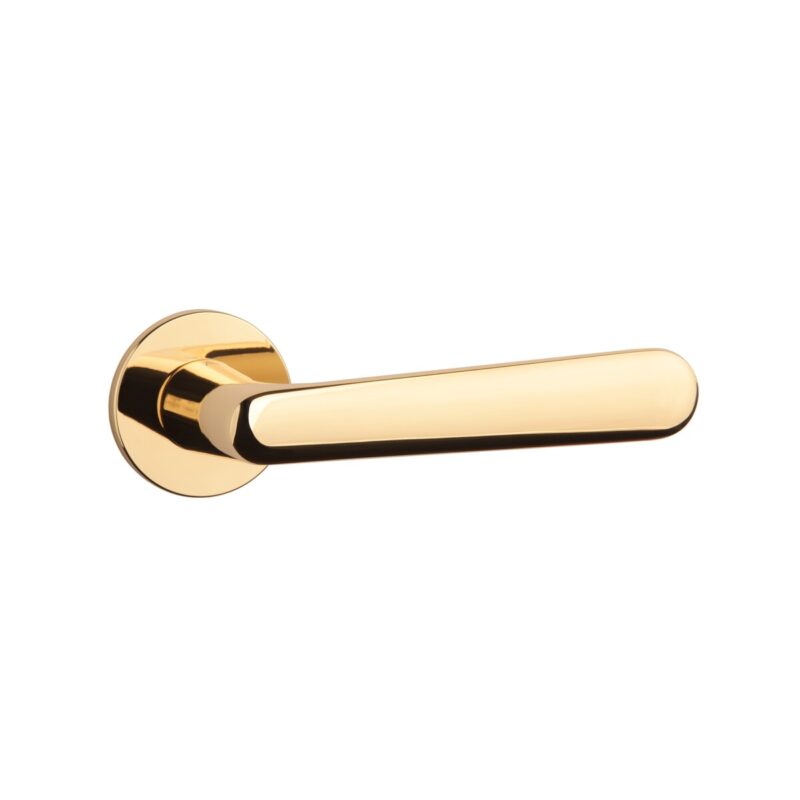 Klamka APRILE ARIA ROZETA R SUPER SLIM 5MM LG - złoty polerowany - obrazek 3