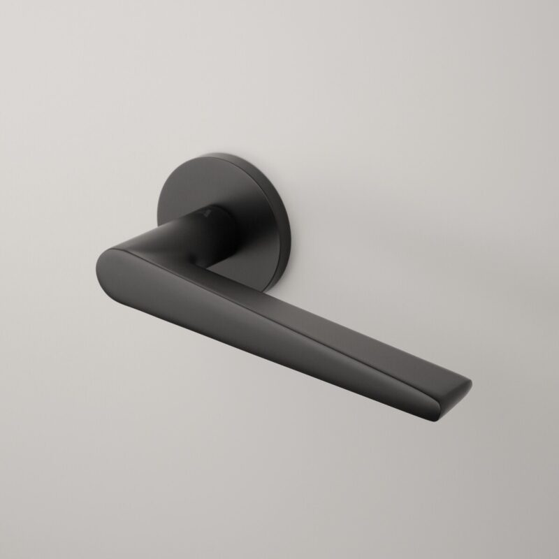 Klamka APRILE ARNICA ROZETA R SLIM 7MM BLACK - czarny matowy