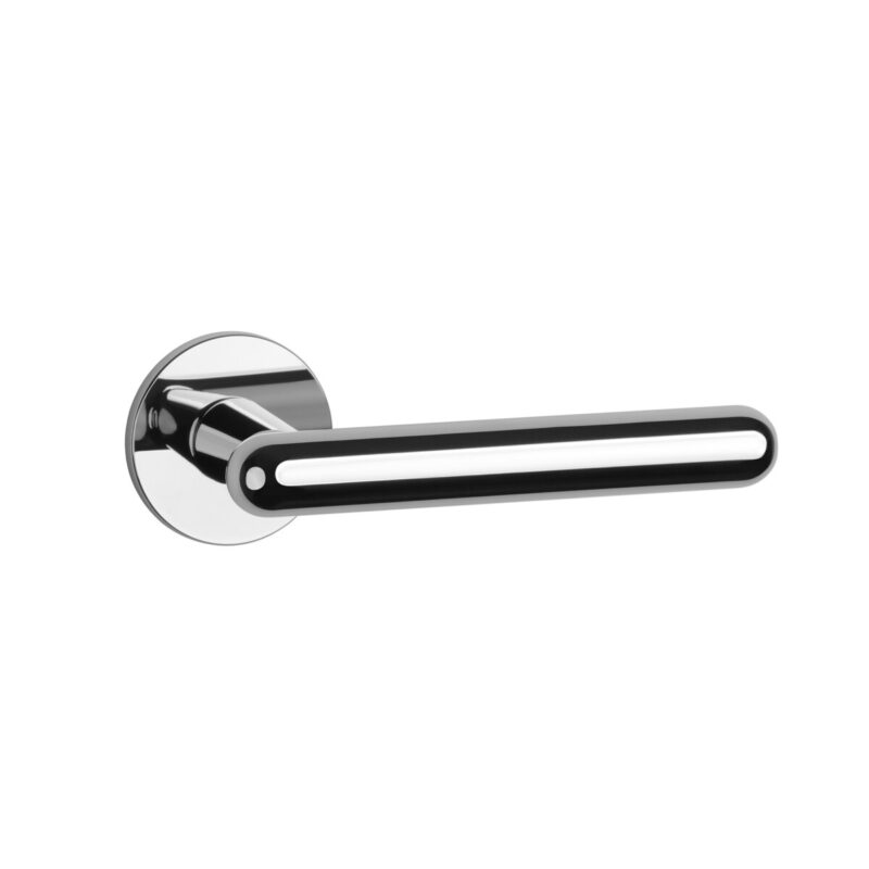 Klamka APRILE ASTERIA ROZETA R SUPER SLIM 5MM LC - chrom polerowany - obrazek 3