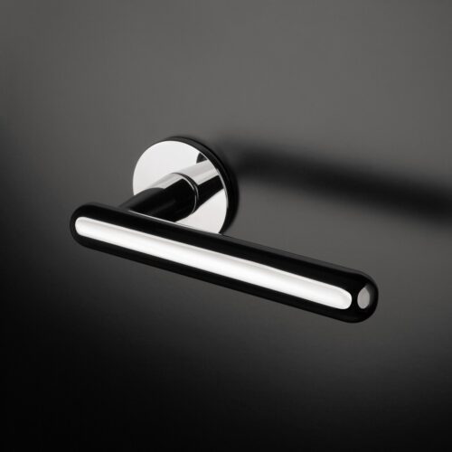 Klamka APRILE ASTERIA ROZETA R SUPER SLIM 5MM LC - chrom polerowany