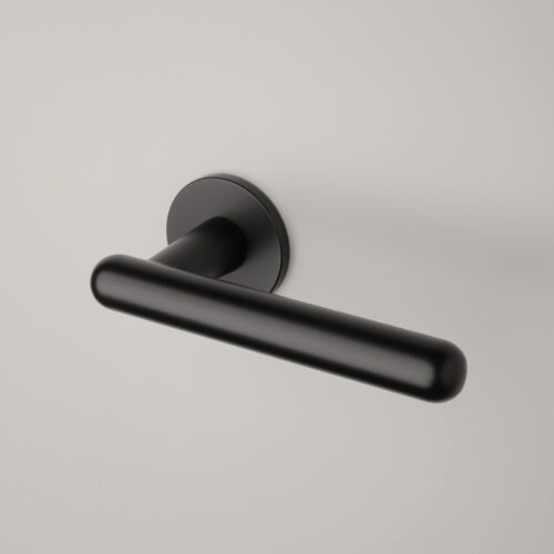 Klamka APRILE ASTERIA ROZETA R SUPER SLIM 5MM BK - czarny matowy