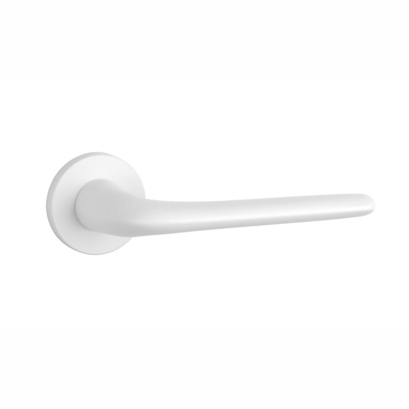 Klamka APRILE AZALIA ROZETA R SLIM 7MM WH - biały matowy - obrazek 3