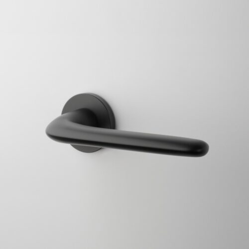 Klamka APRILE AZALIA ROZETA R SLIM 7MM BK - czarny matowy