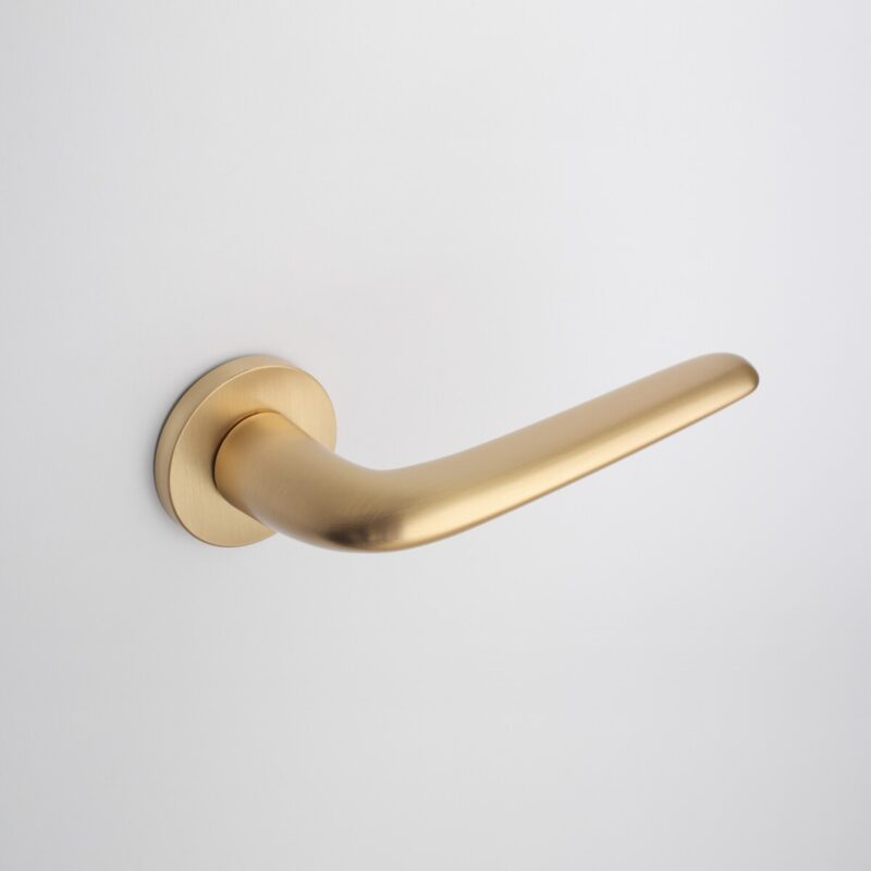 Klamka APRILE AZALIA ROZETA R SLIM 7MM KG - złoty matowy - obrazek 3