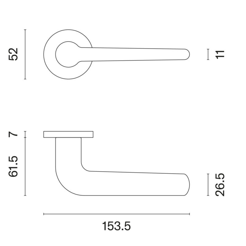 Klamka APRILE AZALIA ROZETA R SLIM 7MM KG - złoty matowy - obrazek 2