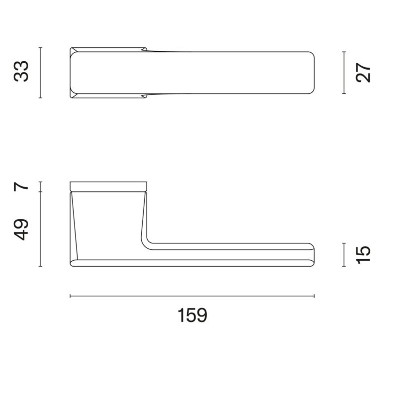 Klamka APRILE BRISA ROZETA RTH SLIM 7MM KG - złoty matowy - obrazek 2