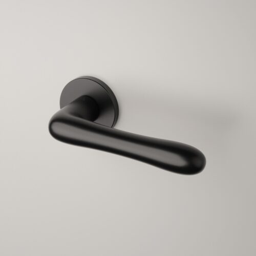 Klamka APRILE CYNIA ROZETA R SLIM 7MM BLACK - czarny matowy