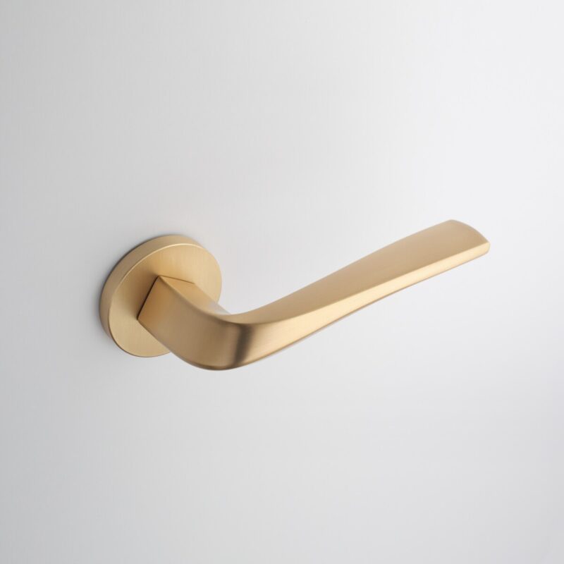 Klamka APRILE DALIA ROZETA R SLIM 7MM KG - złoty matowy - obrazek 3