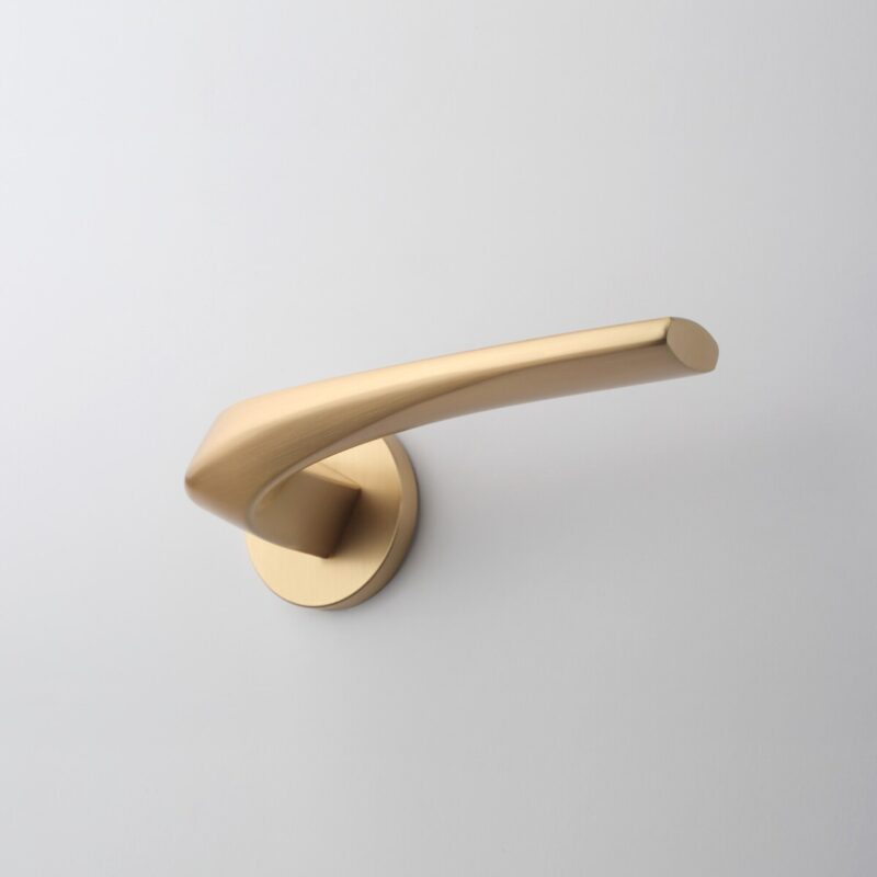 Klamka APRILE DALIA ROZETA R SLIM 7MM KG - złoty matowy