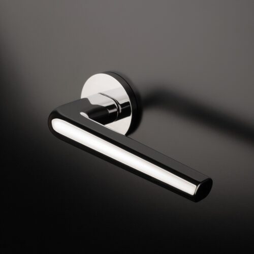 Klamka APRILE FUNKIA ROZETA R SLIM 7MM CP - chrom polerowany