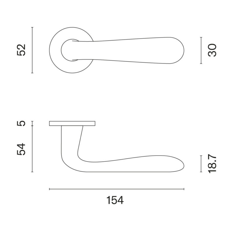 Klamka APRILE GARDENIA ROZETA R SUPER SLIM 5MM LC - chrom polerowany - obrazek 2