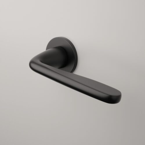 Klamka APRILE HIACYNTA ROZETA R SUPER SLIM 5MM BK - czarny matowy
