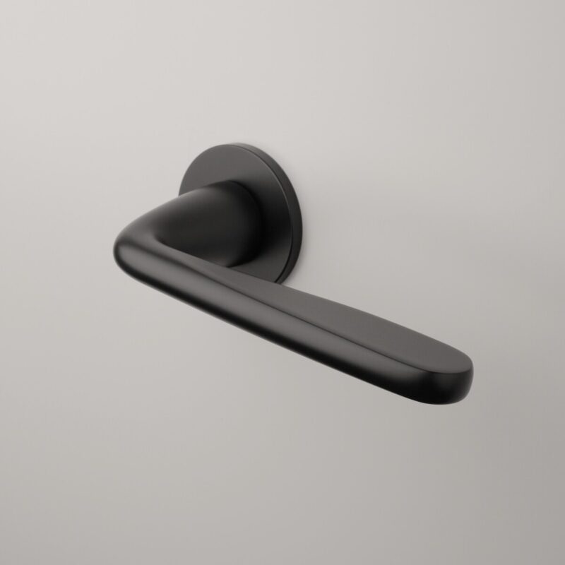 Klamka APRILE HIACYNTA ROZETA R SUPER SLIM 5MM BK - czarny matowy